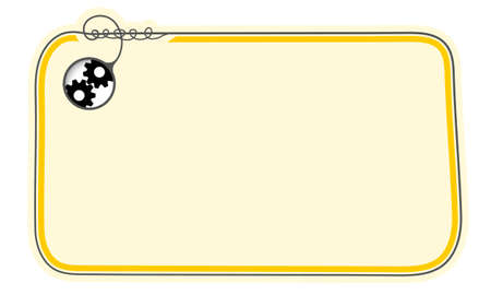 Hand written text frame for fill your text and cogwheelsのイラスト素材