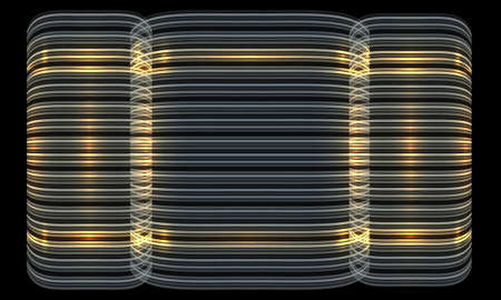 Vector futuristic vector backdrop and golden linesのイラスト素材