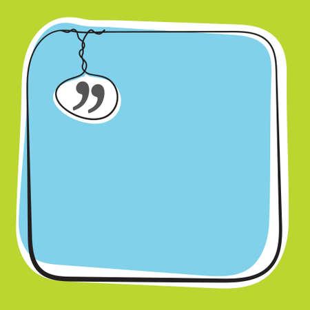 A text box for fill your text and quotation markのイラスト素材