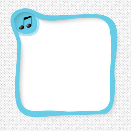 Blue frame for your text and music symbolのイラスト素材
