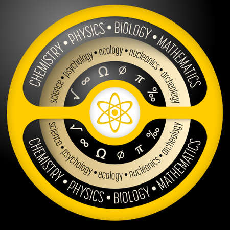 Vector compact info graphic with theme of scienceのイラスト素材