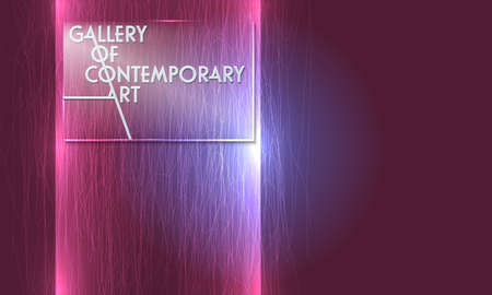 Abstract vector object with lines and lightning and the words gallery of contemporary artのイラスト素材