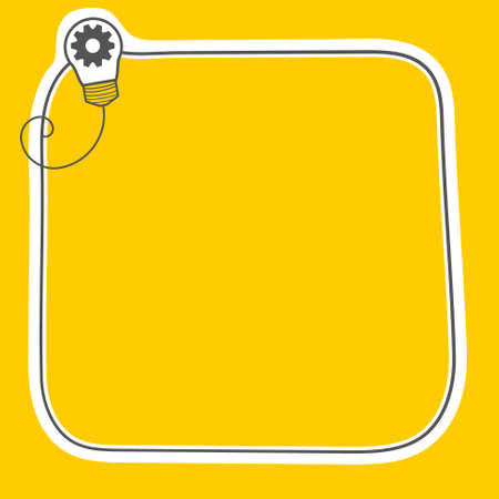 Hand written text box for your text and cogwheelのイラスト素材
