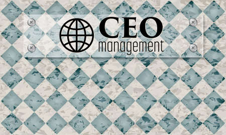 Abstract background with marble pattern and glass panel with the word ceo managementのイラスト素材