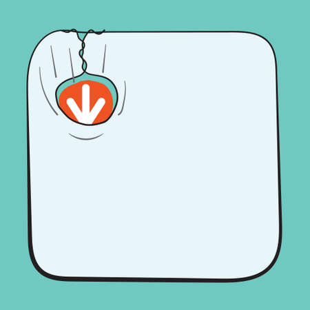 A text box for fill your text and arrow iconのイラスト素材