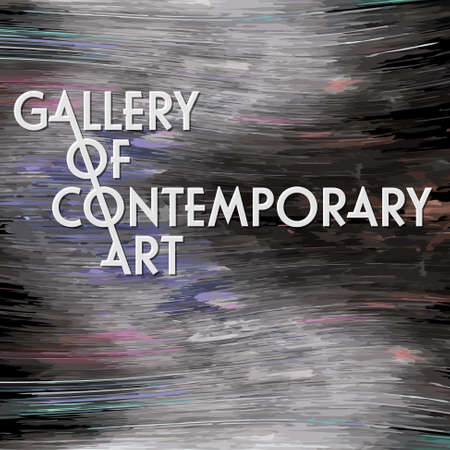 Abstract vector background and the words gallery of contemporary artのイラスト素材