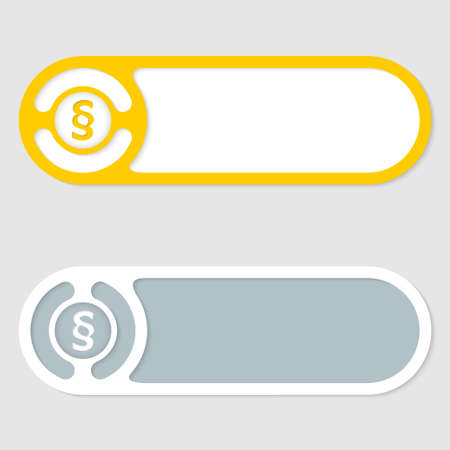 Set of two vector abstract buttons and paragraph markのイラスト素材