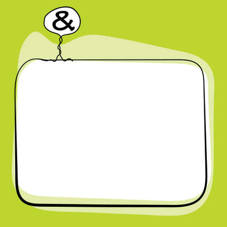 A text box for fill your text and ampersand markのイラスト素材