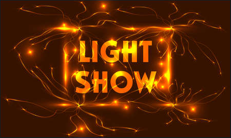 Abstract vector frame and the words light showのイラスト素材