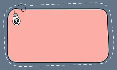 Hand written text box for fill your text and email symbolのイラスト素材