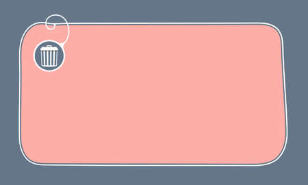 Hand written text box for fill your text and trashcanのイラスト素材