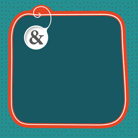Hand written text box for fill your text and ampersand markのイラスト素材