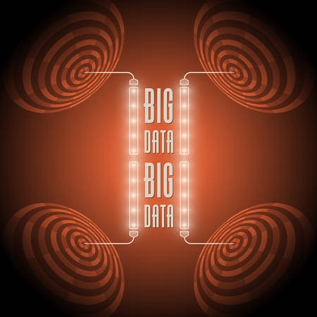 Vector abstract circles and the words big dataのイラスト素材