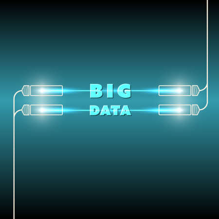 Bulb symbol with the words big dataのイラスト素材