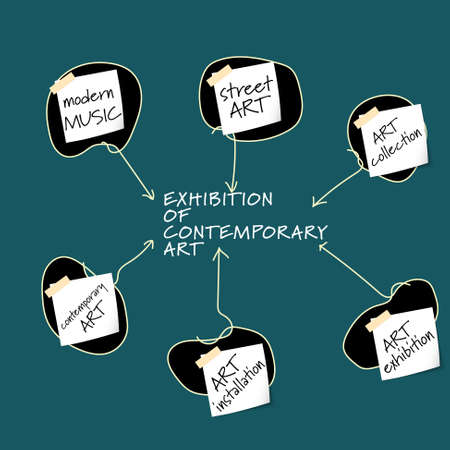 Vector black info graphic with theme of contemporary artのイラスト素材