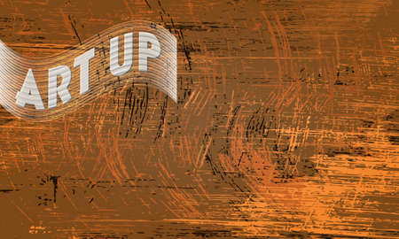 Abstract vector background and the words art upのイラスト素材
