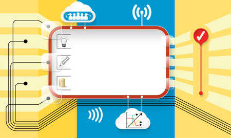 Text frame with theme of idea, work and moneyのイラスト素材