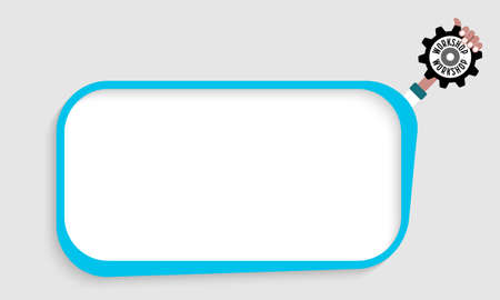A blue text frame for your text with workshop themeのイラスト素材