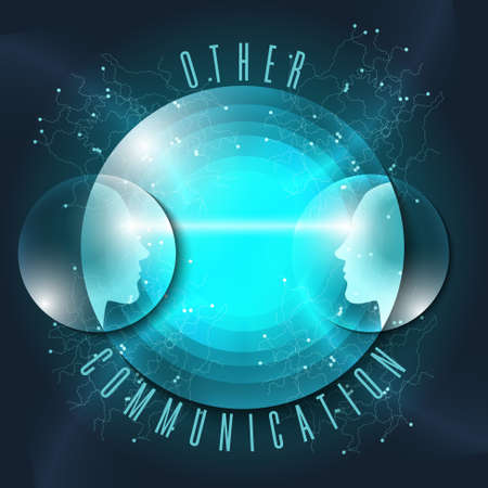 Vector concept illustration for printed materials, website, promotional material with theme of other digital communication.のイラスト素材