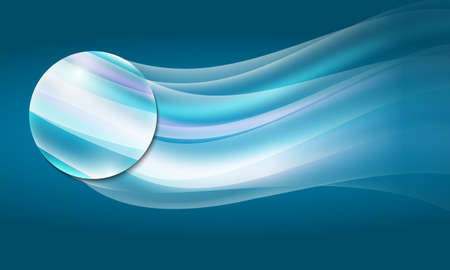 Vector abstract concept illustration for  printed materials, website, promotional materials.Transparent bubble with colored veil.のイラスト素材
