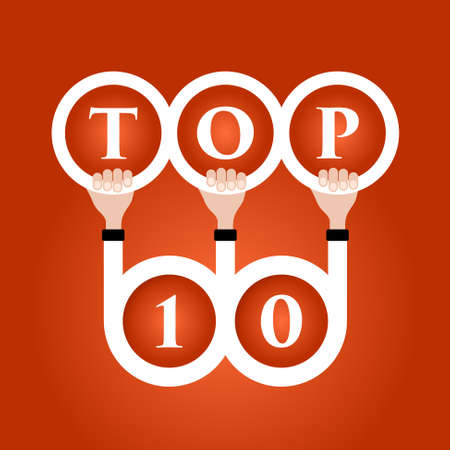 Top ten illustration. Vector concept for  printed materials, website, promotional materials.のイラスト素材