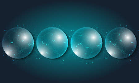 Abstract transparent bubbles. Vector concept for  printed materials, website, promotional materials.のイラスト素材