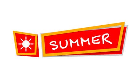 Vector abstract object with topic of summer. Vector concept for  printed materials, website, promotional materials.のイラスト素材