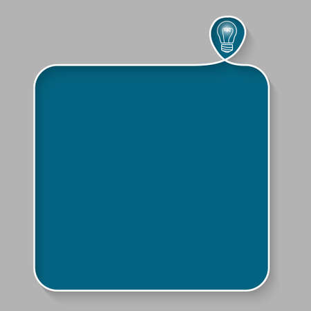 White text box for fill your text with idea symbol. Vector concept for  printed materials, website, promotional materials.のイラスト素材