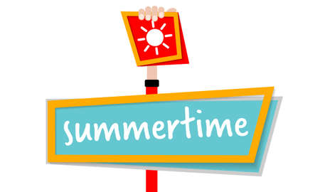 Vector abstract object with topic of summertime. Vector concept for  printed materials, website,...
