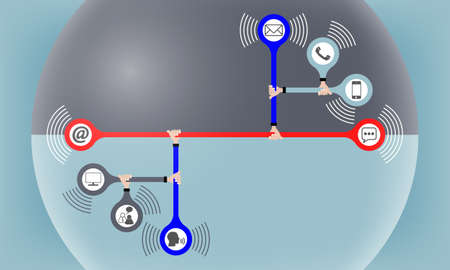 Abstract concept with topic of communication.のイラスト素材
