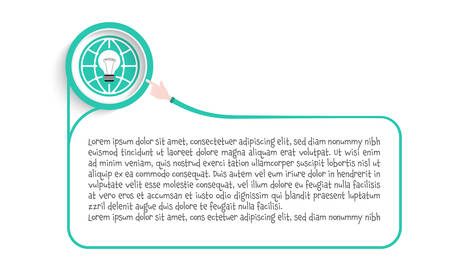Text frame with sample text and icon of ecology.のイラスト素材