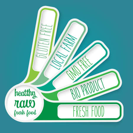 Illustration for printed materials, website, promotional materials with topic of raw food.のイラスト素材