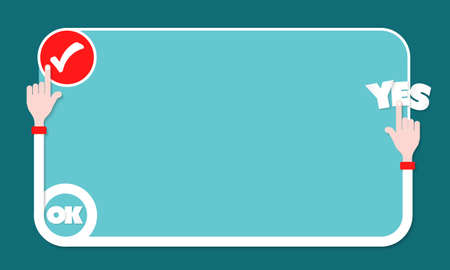 White text frame for your text and check boxのイラスト素材