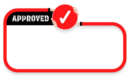 Red text frame for your text and check boxのイラスト素材