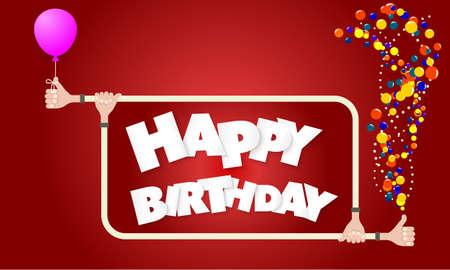 Vector design for greeting card to the happy birthdayのイラスト素材