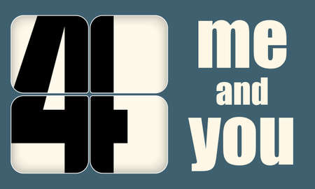 You and me typography design for greeting cardのイラスト素材