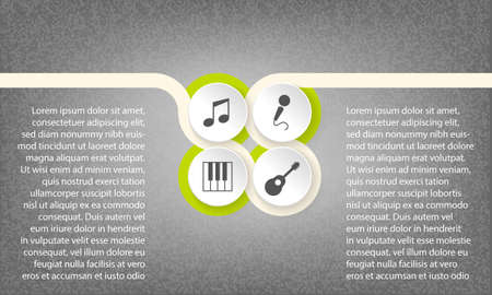 Vector abstract design with topic of musicのイラスト素材