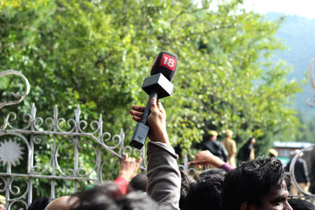 Reporting the Floods in Kashmirのeditorial素材