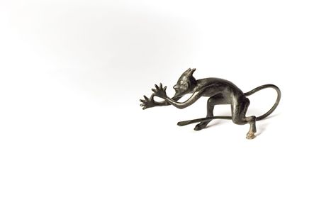 series: isolated on white: old figurine - Devilの写真素材