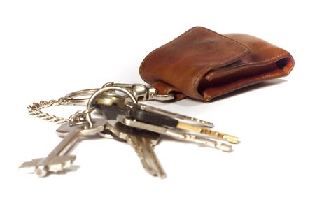 series object on white: isolated - Cover with key'sの写真素材