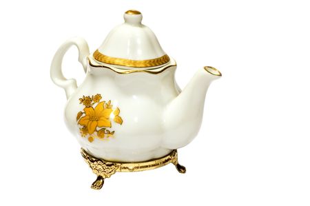 series: object on white: dish - antiquary tea portの写真素材