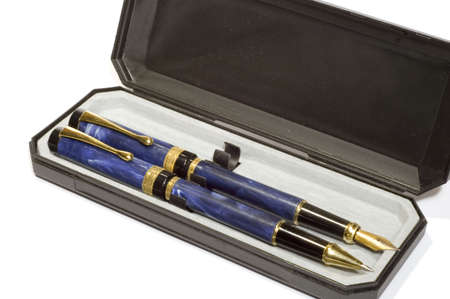 series object on white: isolated -Two penの写真素材