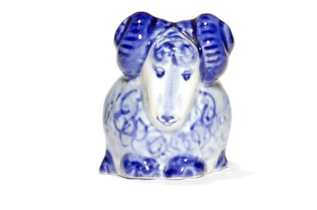 series: isolated on white: toy-sheepの写真素材