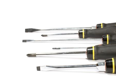 series object on white: isolated - tools- screwdriver