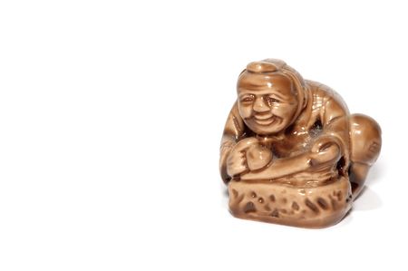 series object on white: isolated - figurine - Japanese historyの写真素材