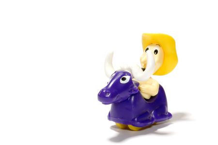 series: isolated on white: toy -cowboyの写真素材