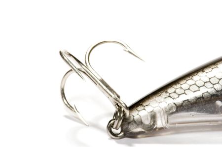 series object on white: isolated - Hook and fish tailの写真素材