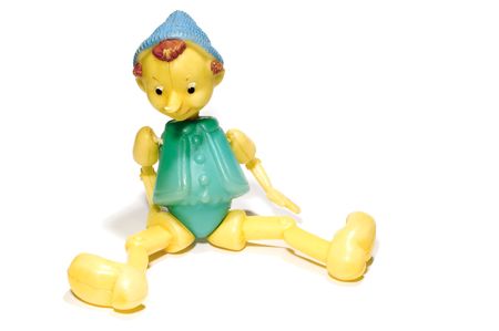 series object on white: isolated old toy chipolinoの写真素材
