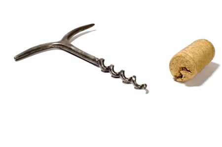 series object on white: isolated Retro corkscrewの写真素材