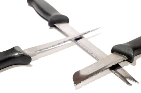 series object on white kitchen utensil Set kitchen knifeの写真素材